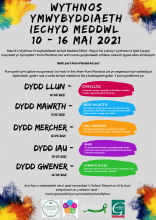 Poster Wythnos Ymwybyddiaeth Iechyd Meddwl 2021